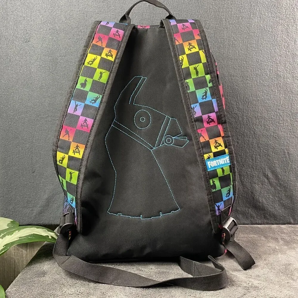 Fortnite Amplify Backpack Rainbow Checkered 17